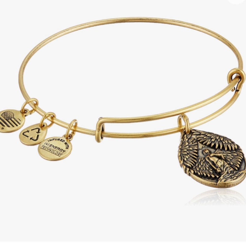Alex and Ani guardian angel gold bangle